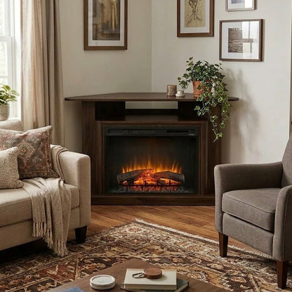 Hoosier Timbercraft Somerset Fireplace in Charwood Stain