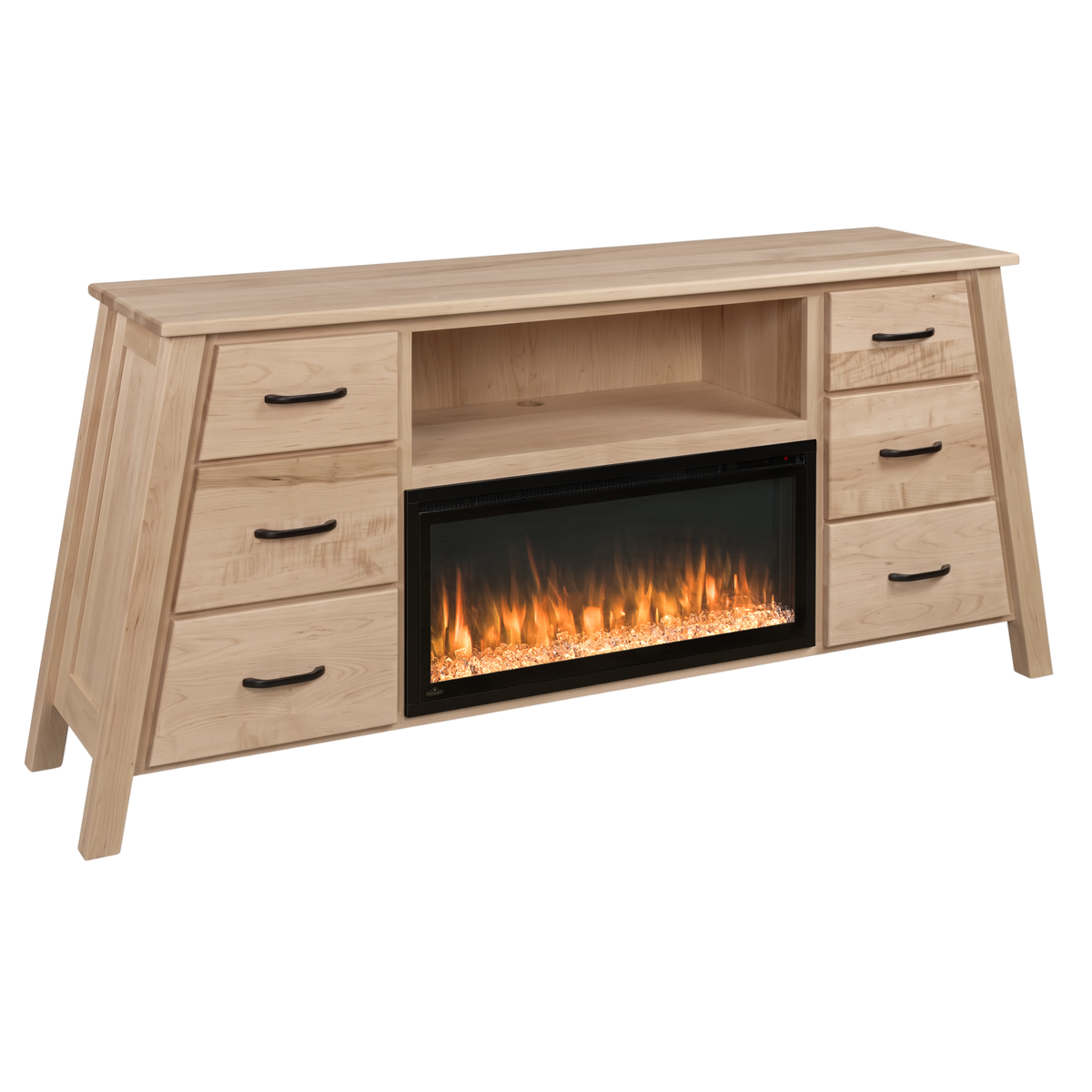 Hoosier Timbercraft Windsor Electric Fireplace TV Stand