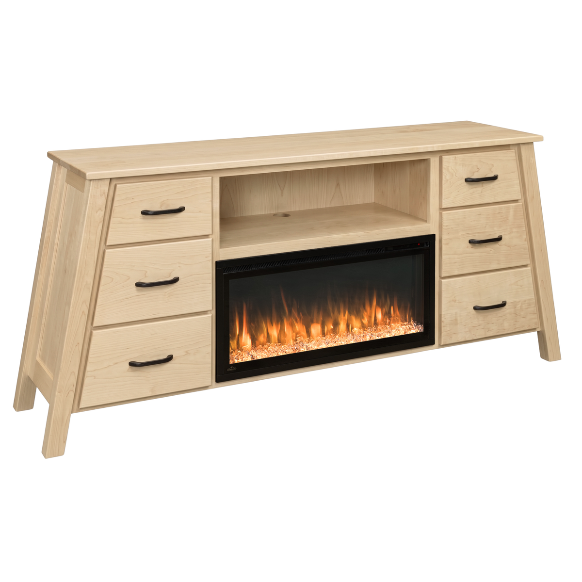 Hoosier Timbercraft Windsor Electric Fireplace TV Stand