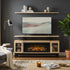 Hoosier Timbercraft Foundry Fireplace, Brown Maple, Unfinished, 84" Wide with Traditional Log