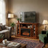 Hoosier Timbercraft Hartford Fireplace in Brown Maple, Golden Pecan Stain with Contemporary Insert