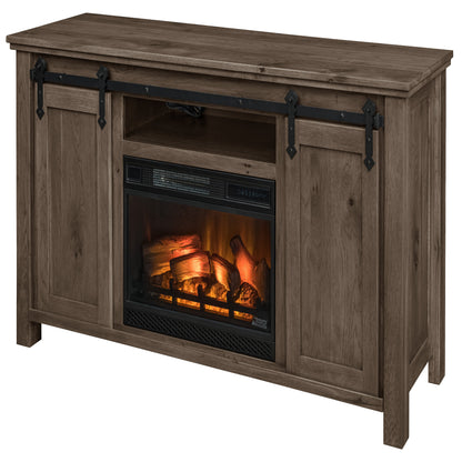Harrow Fireplace Entertainment Center in Driftwood Stain