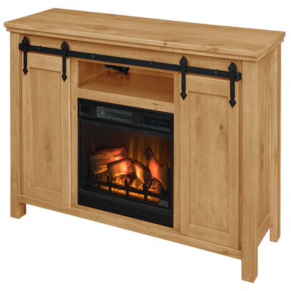Harrow Fireplace Entertainment Center in Granola Stain