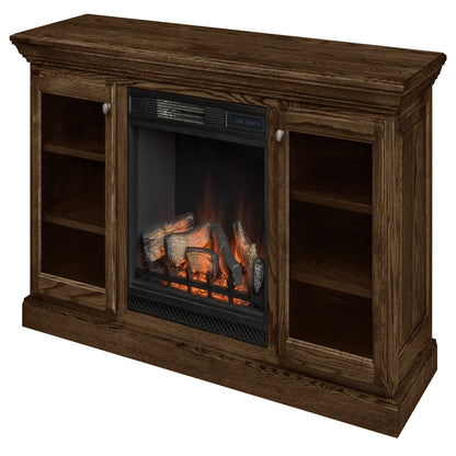 Hartwell Fireplace Entertainment Center in Charwood Stain