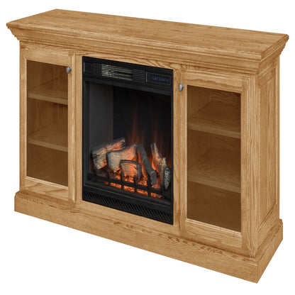 Hartwell Fireplace Entertainment Center in Granola Stain