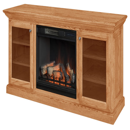 Hartwell Fireplace Entertainment Center in Natural Stain