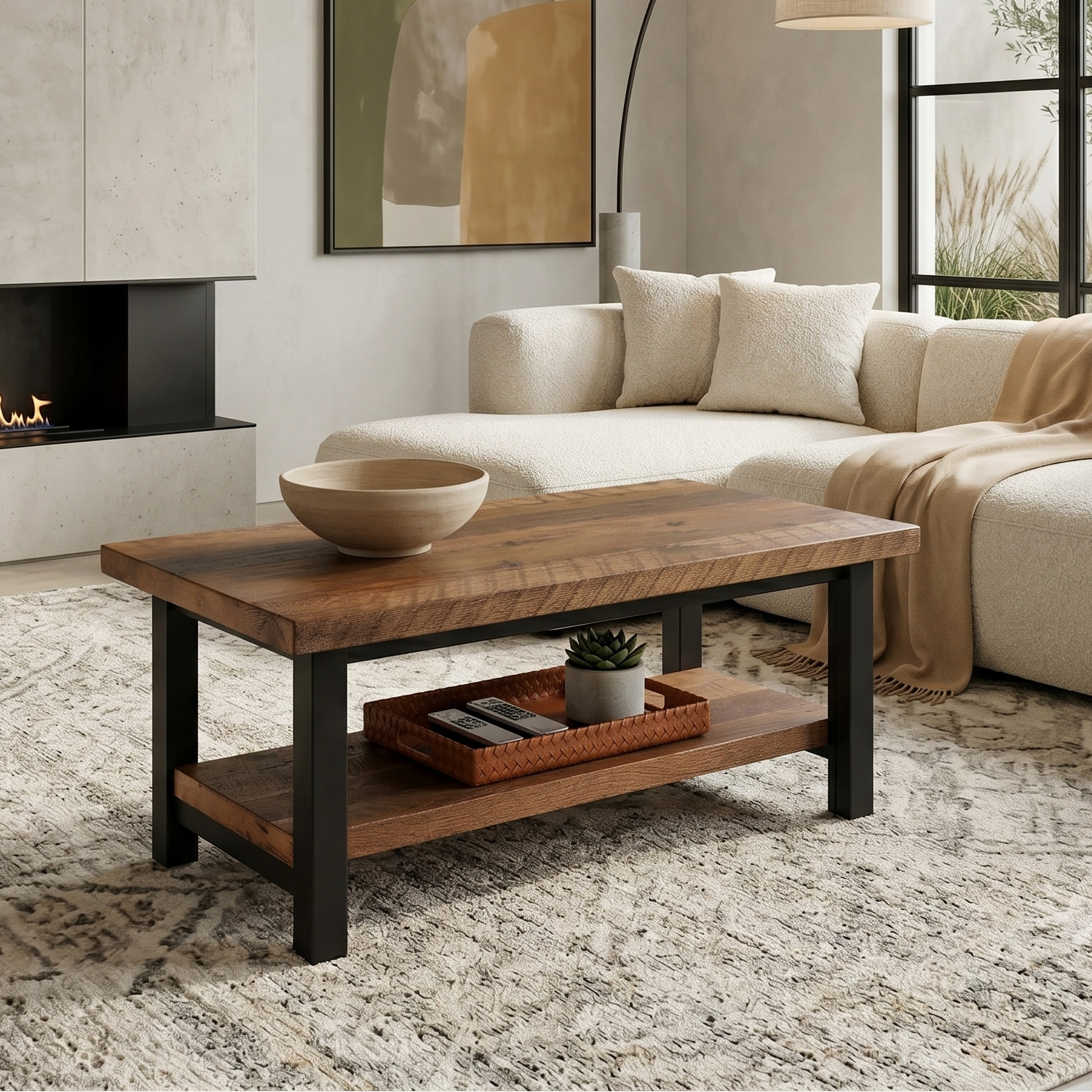 Legacy Estate Helmic Reclaimed Barnwood Coffee Table
