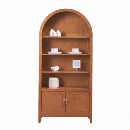 High Bank Woodworks Higley White Oak Open-Shelved Display Cabinet