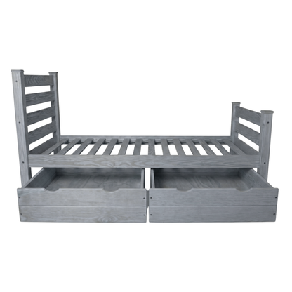 Versaloft Homestead Amish Made Bed Frame with Headboard, Footboard, and 2-Piece Drawers