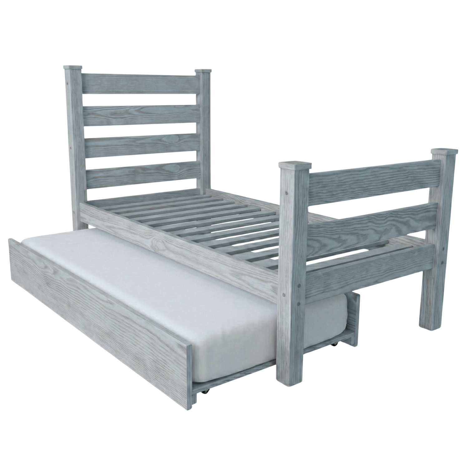 Versaloft Homestead Amish Made Bed Frame with Headboard, Footboard, and Trundle Unit