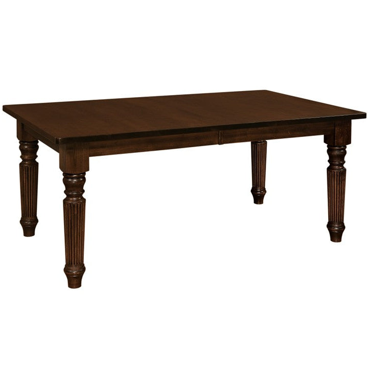 Hoosier Timbercraft Douglas Maple Dining Table with Reeded Legs