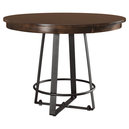 Hoosier Timbercraft Walker Iron and Wood Maple Bar Height Pub Table