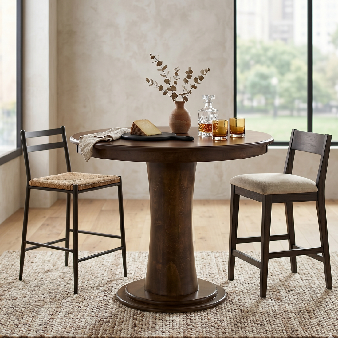 Hoosier Timbercraft Clinton Brown Maple 36" Pub Table