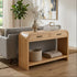 Hoosier Timbercraft Crestview Brown Maple Sofa Table in Granola