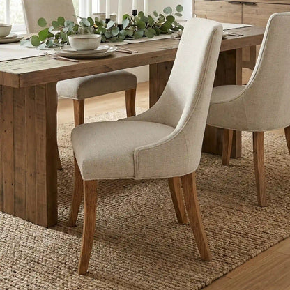 Hoosier Timbercraft Fairfield Oak Upholstered Amish Dining Chair