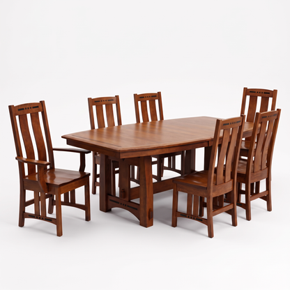 Hoosier Timbercraft Georgetown 7-Piece White Oak Dining Set