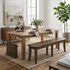Hoosier Timbercraft Hudson Brown Maple Dining Bench