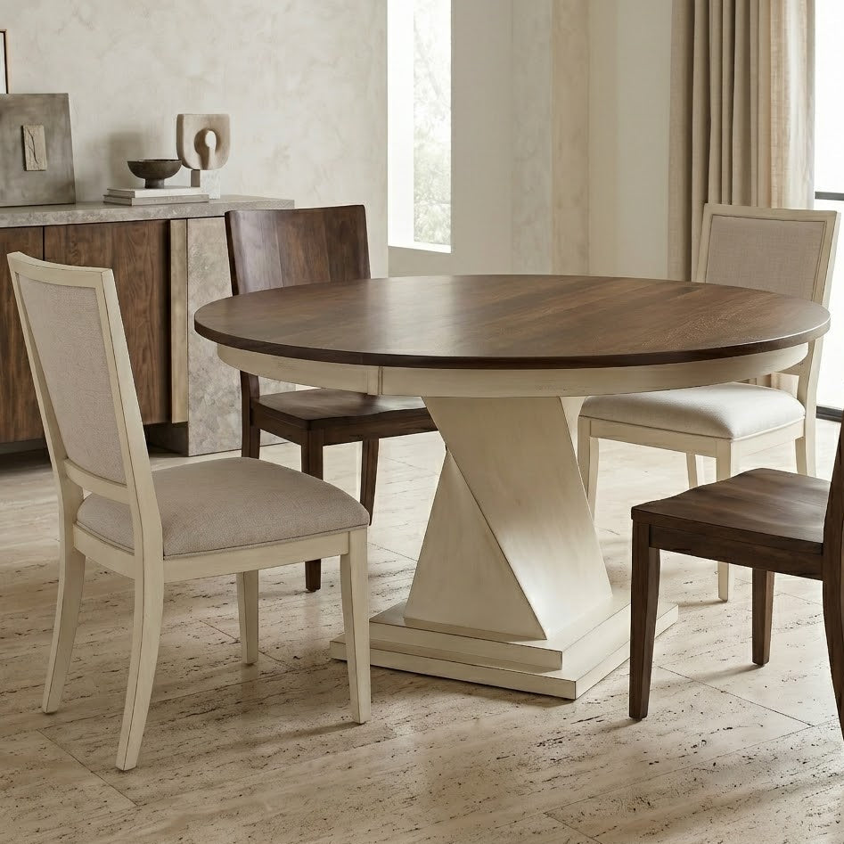 Hoosier Timbercraft Westfield Brown Maple Single Pedestal Dining Table