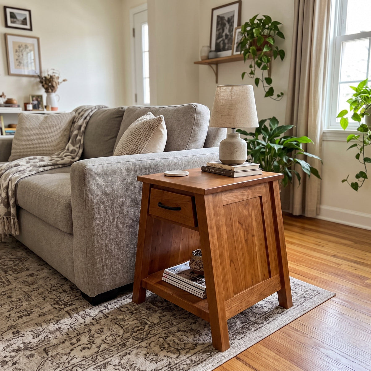Hoosier Timbercraft Windsor End Table Golden Pecan