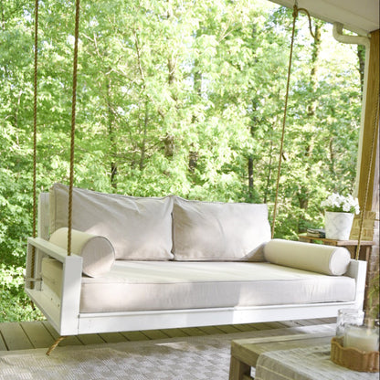 Amish Casual Waterford Hanging Bed Swing for Porch, Twin White