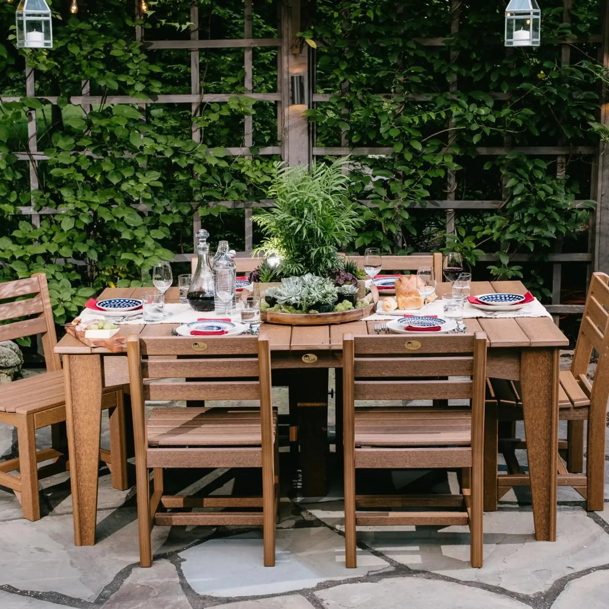 Island Dining Table in Antique Mahogany
