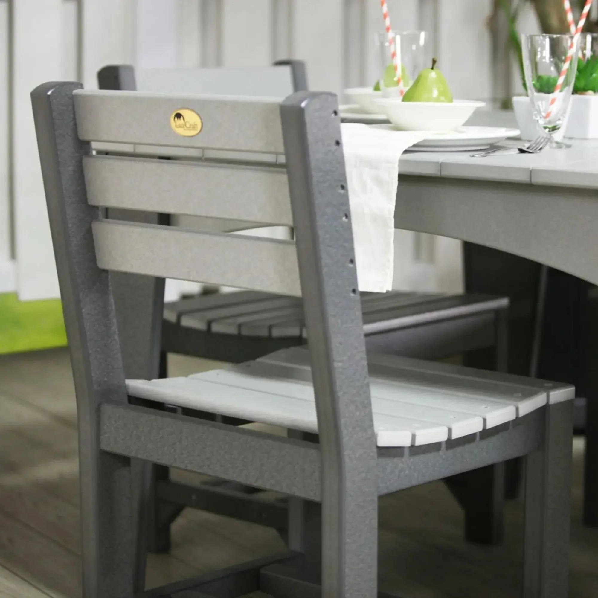 Island Side Chair in Dove Gray &amp; Slate