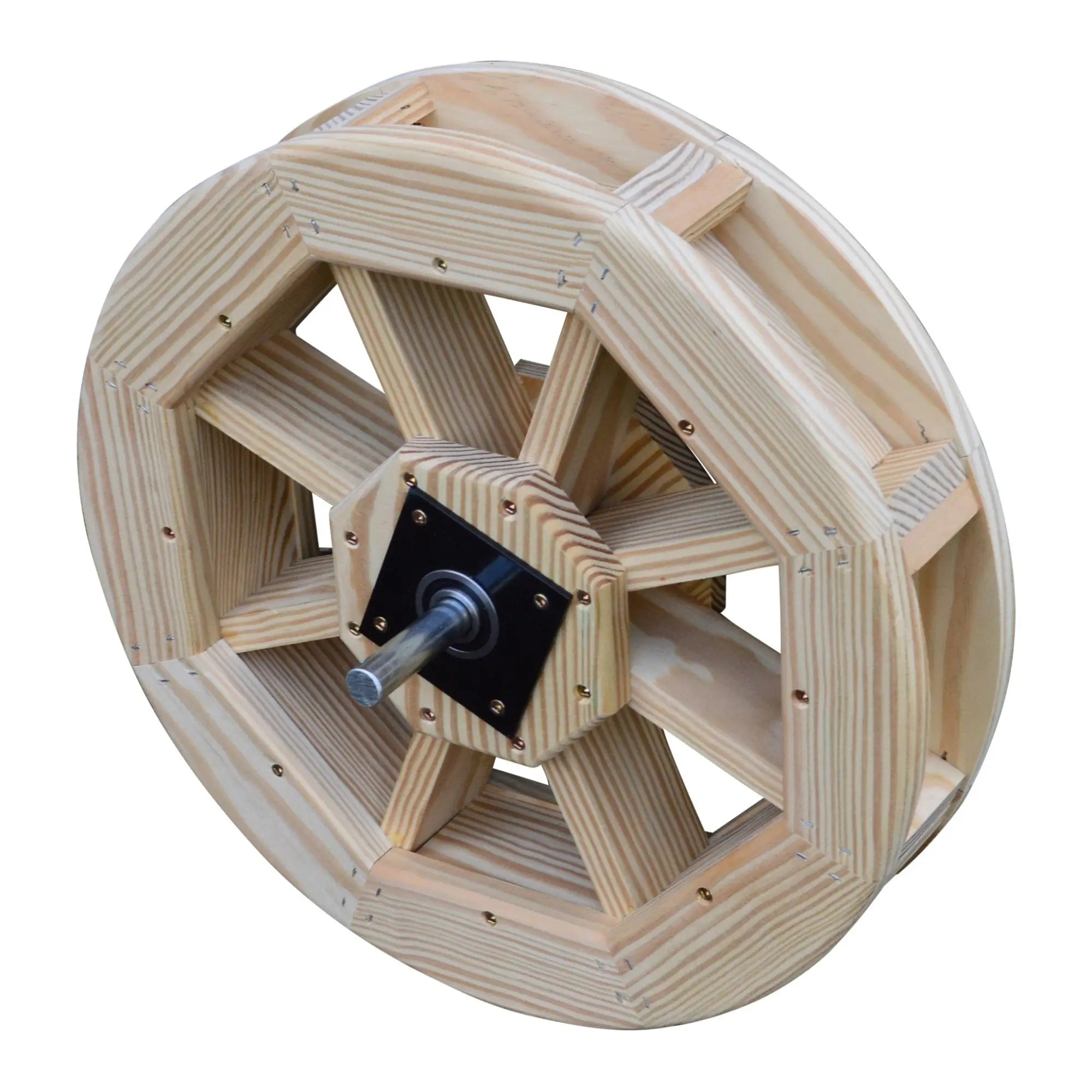 Heritage Lawncraft Amish Wood Outdoor Water Wheel
