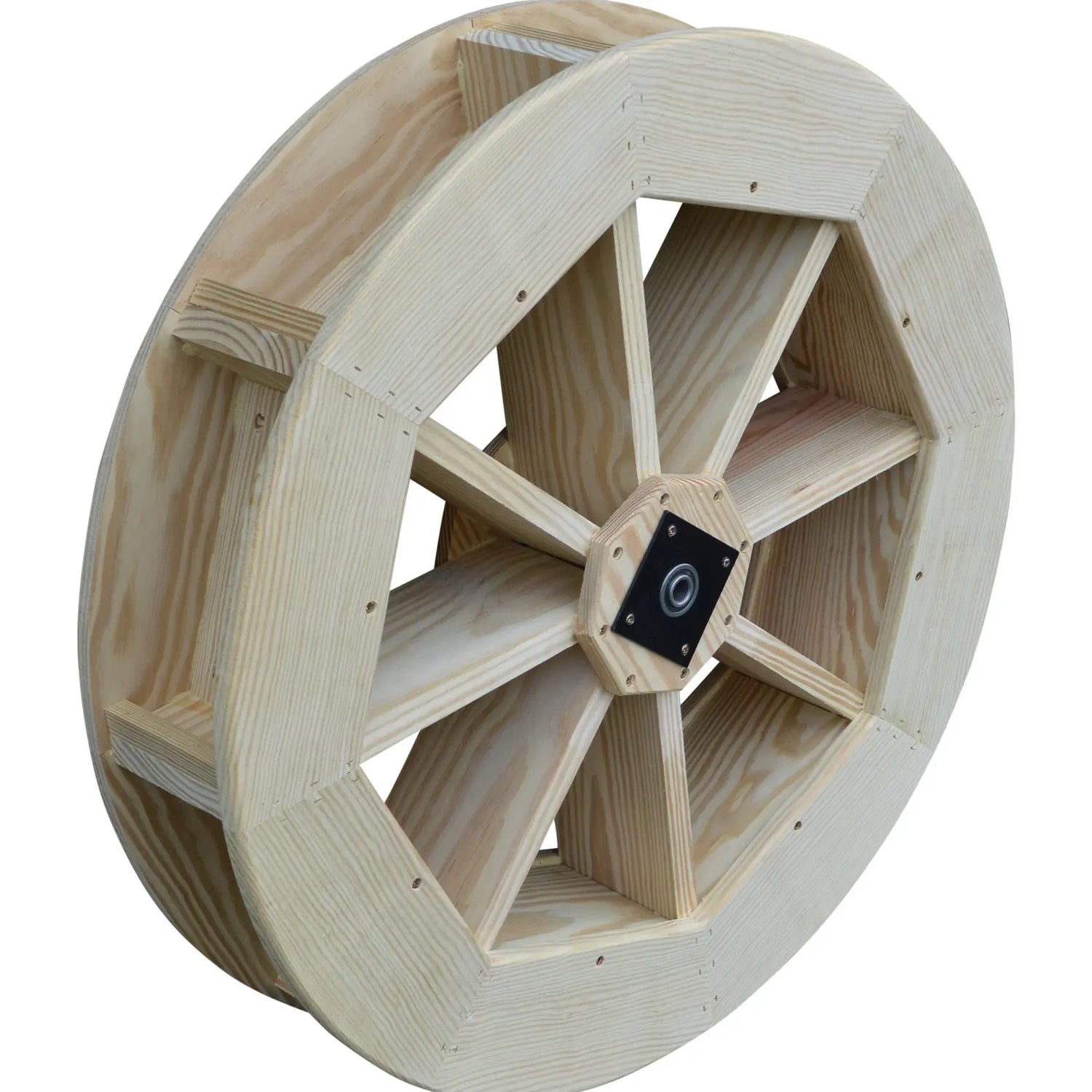 Heritage Lawncraft Amish Wood Outdoor Water Wheel