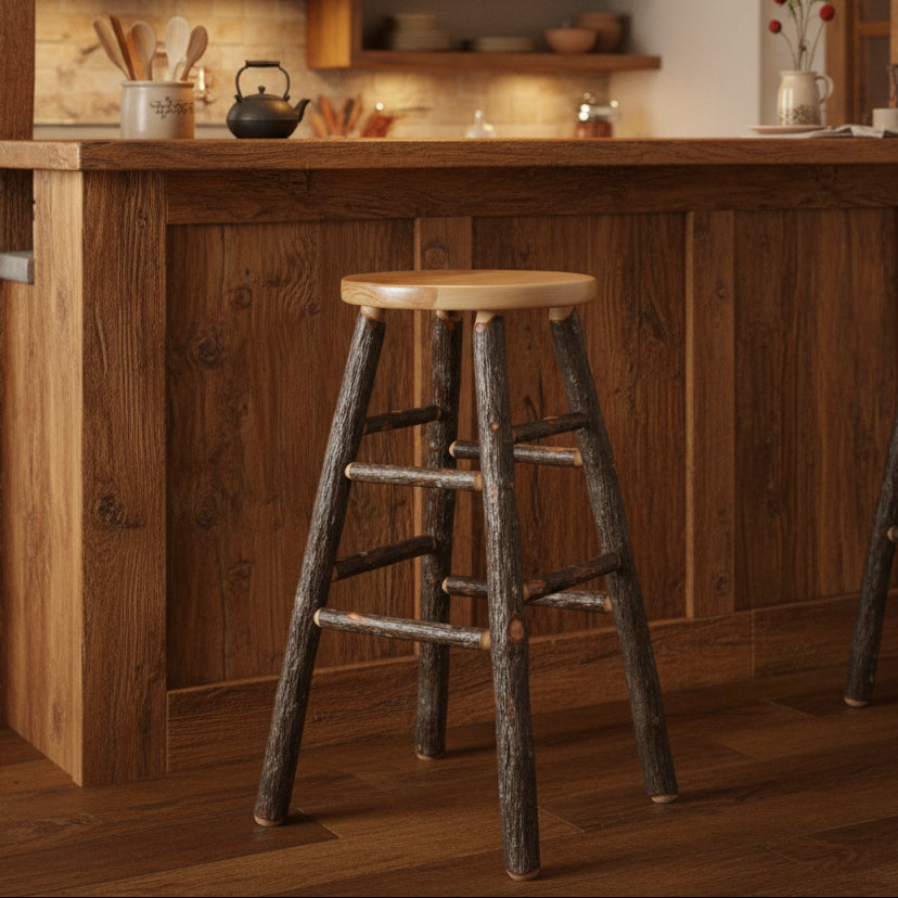Keystone Amish Co. Hickory Rustic Bar Stool