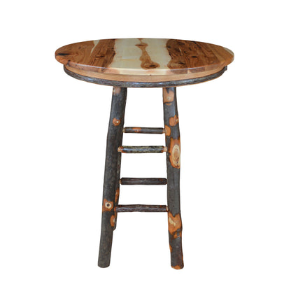 Keystone Amish Co. Round Hickory Rustic Bar Table