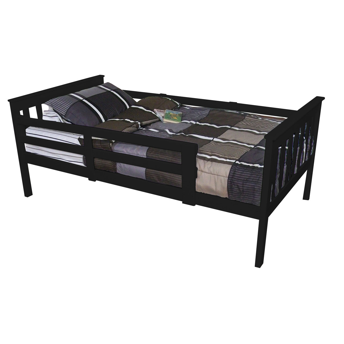 Versaloft Mission Amish Made Kids Bed Frame with Guardrails