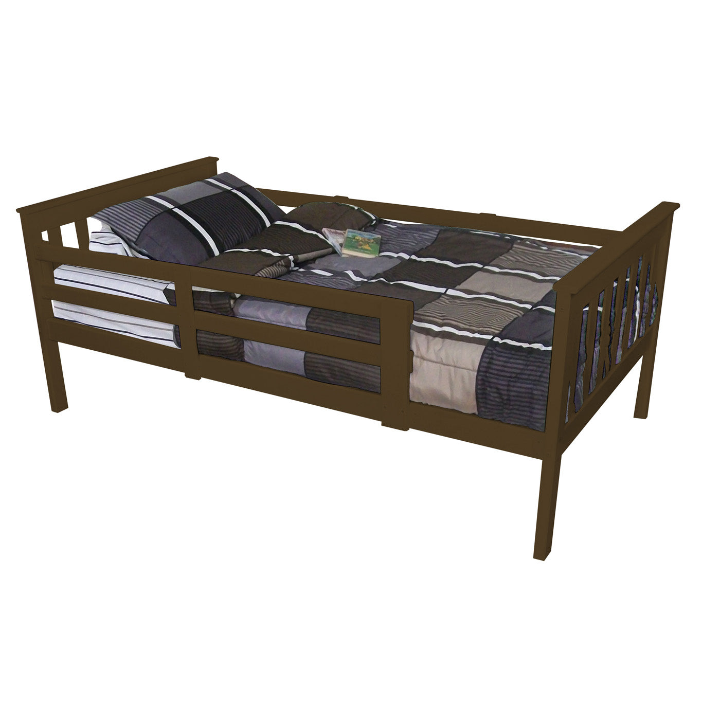 Versaloft Mission Amish Made Kids Bed Frame with Guardrails