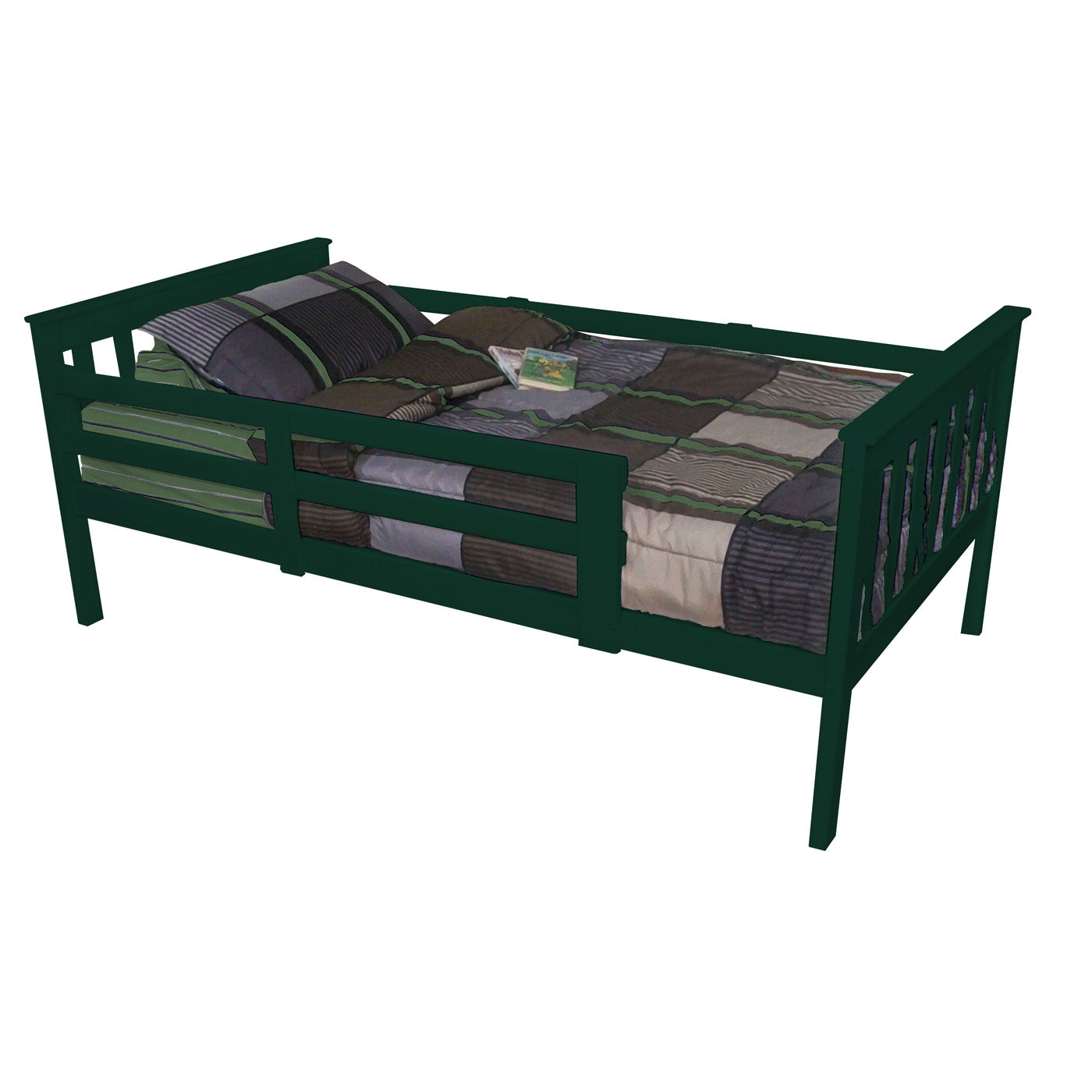 Versaloft Mission Amish Made Kids Bed Frame with Guardrails