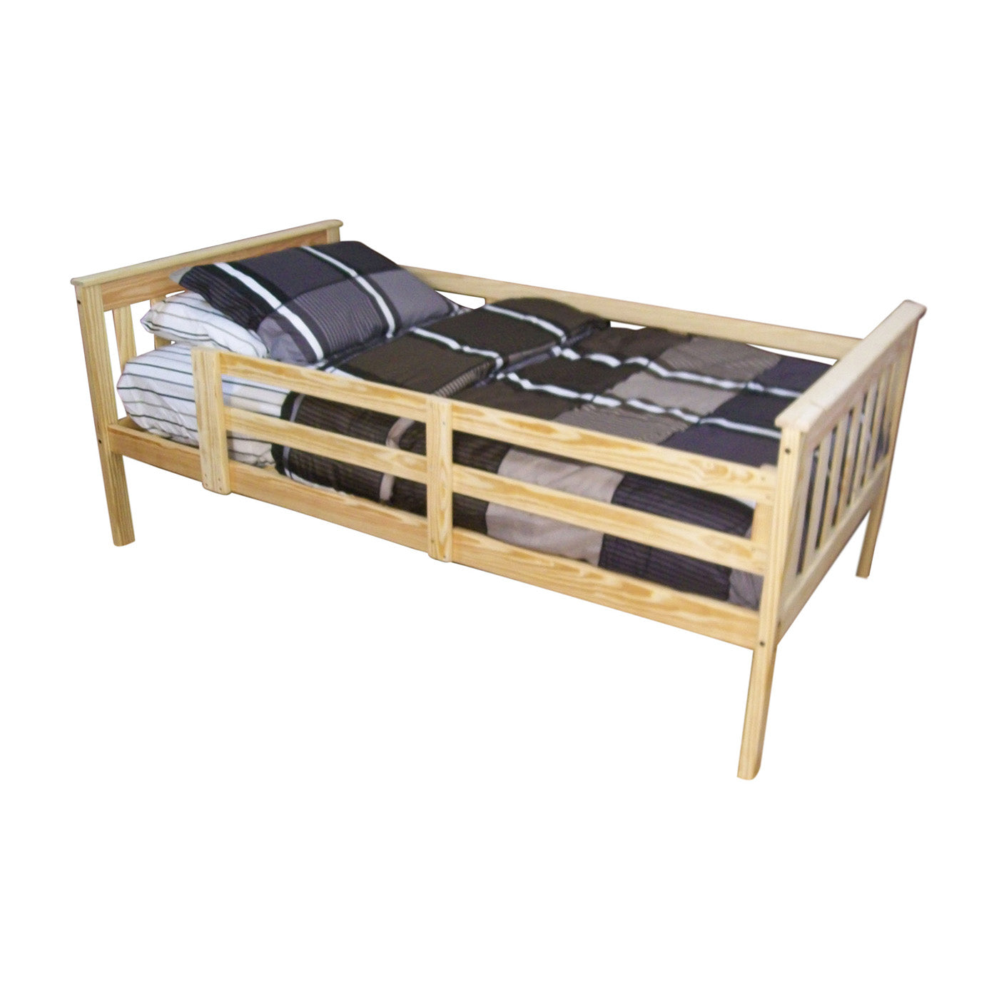 Versaloft Mission Amish Made Kids Bed Frame with Guardrails