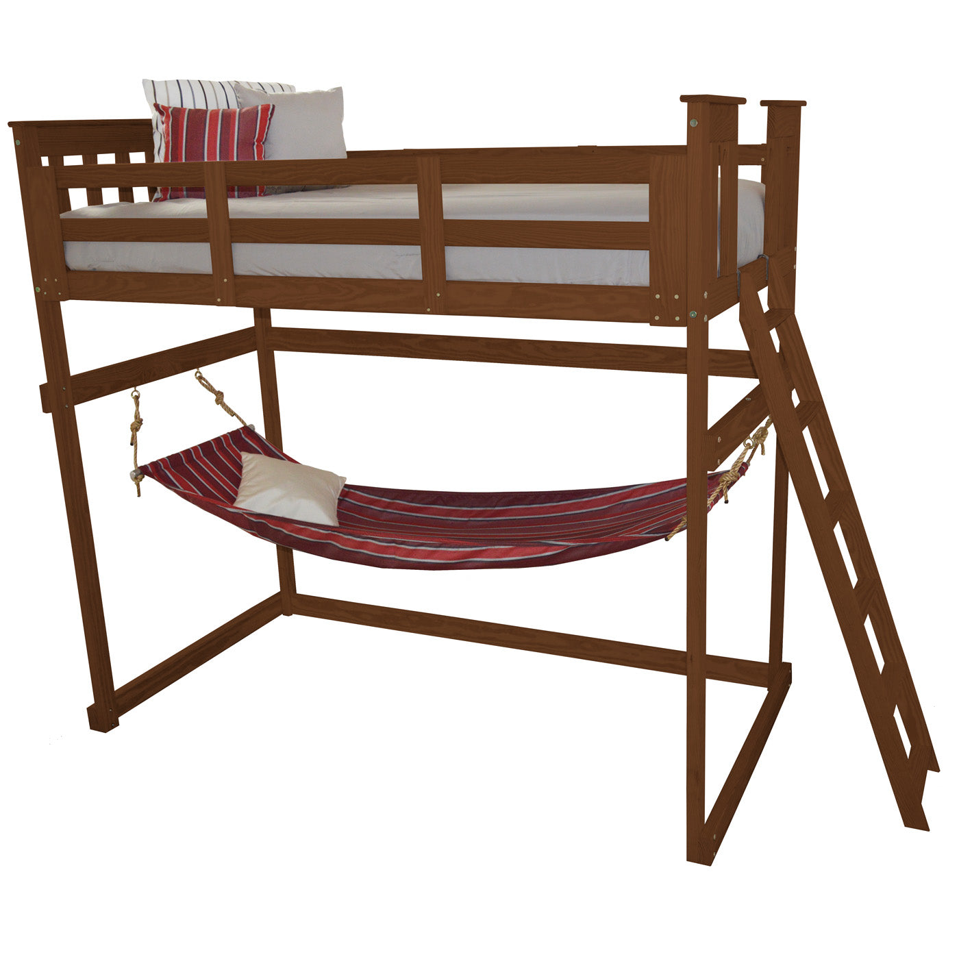 Versaloft Mission Amish Made Loft Bed Frame with End Ladder