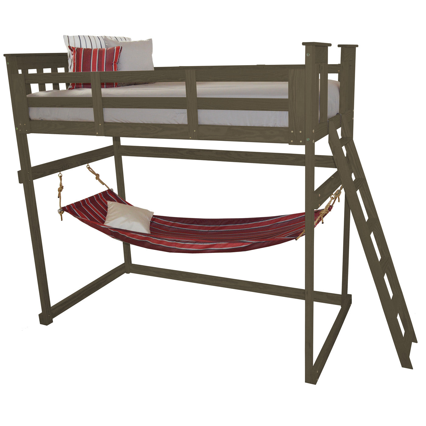 Versaloft Mission Amish Made Loft Bed Frame with End Ladder