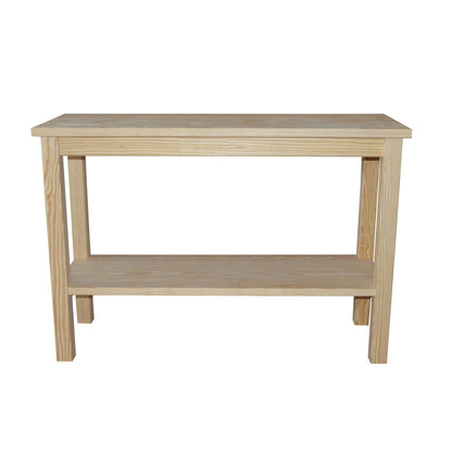Versaloft Amish Made Wood Console Table with Shelf