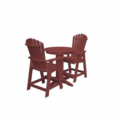 Keystone Amish Co. Sunburst 3-Piece Counter Height Dining Set with Round Table
