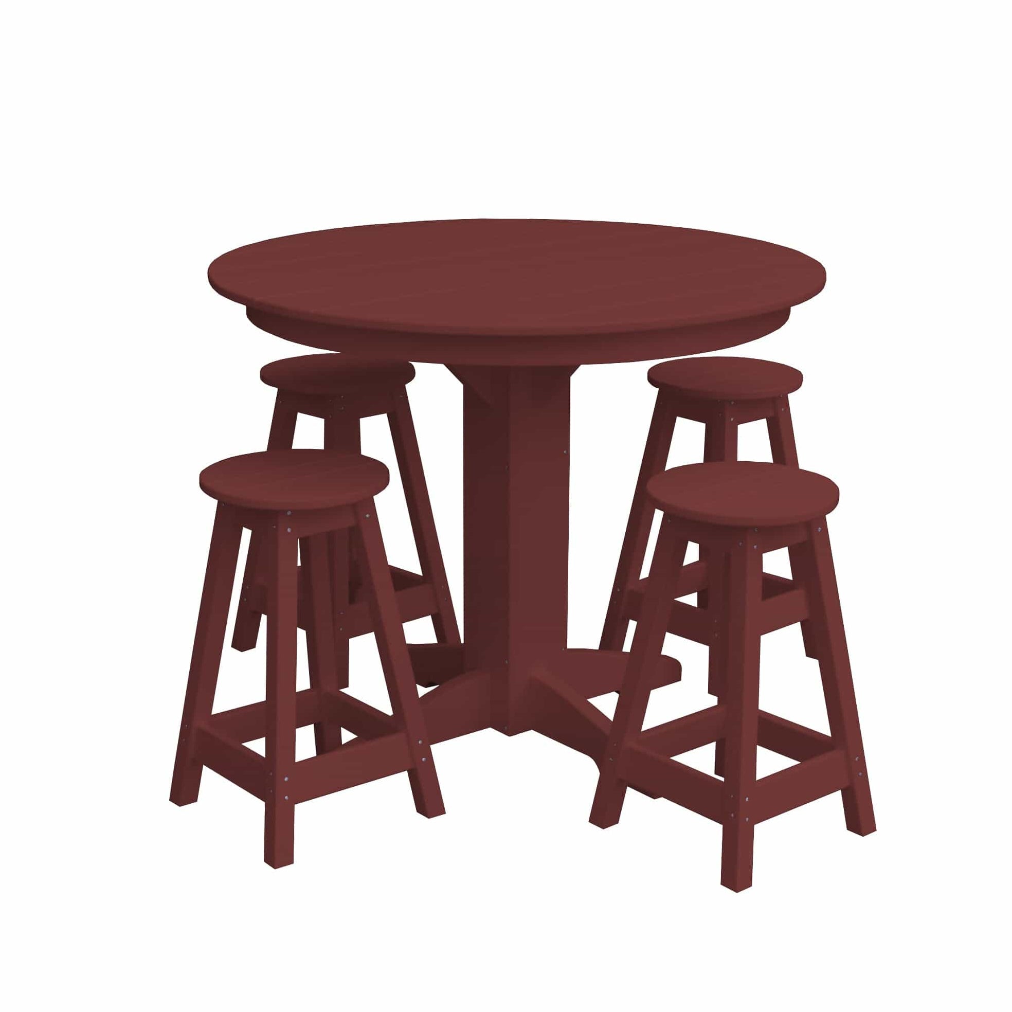 Keystone Amish Co. Sierra 5-Piece Poly Counter-Height Dining Set with Round Table