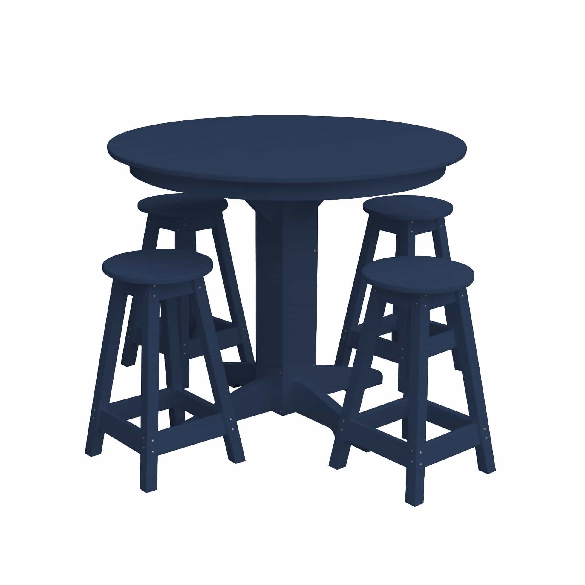 Keystone Amish Co. Sierra 5-Piece Poly Counter-Height Dining Set with Round Table