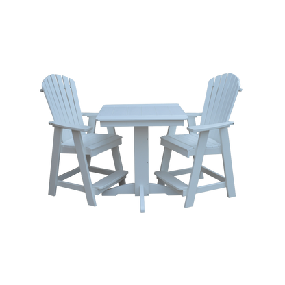 Keystone Amish Co. Sunburst 2-Person Counter Height Poly Dining Set