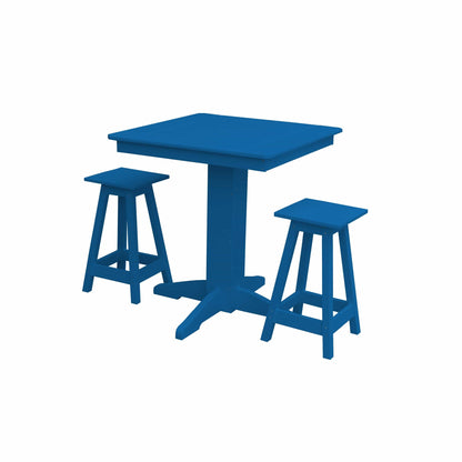 Keystone Amish Co. Riley 3-Piece Outdoor Poly Counter Height Dining Set