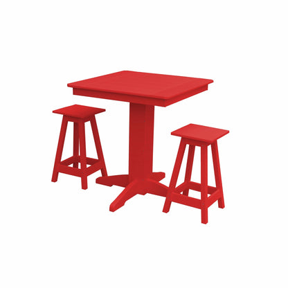 Keystone Amish Co. Riley 3-Piece Outdoor Poly Counter Height Dining Set