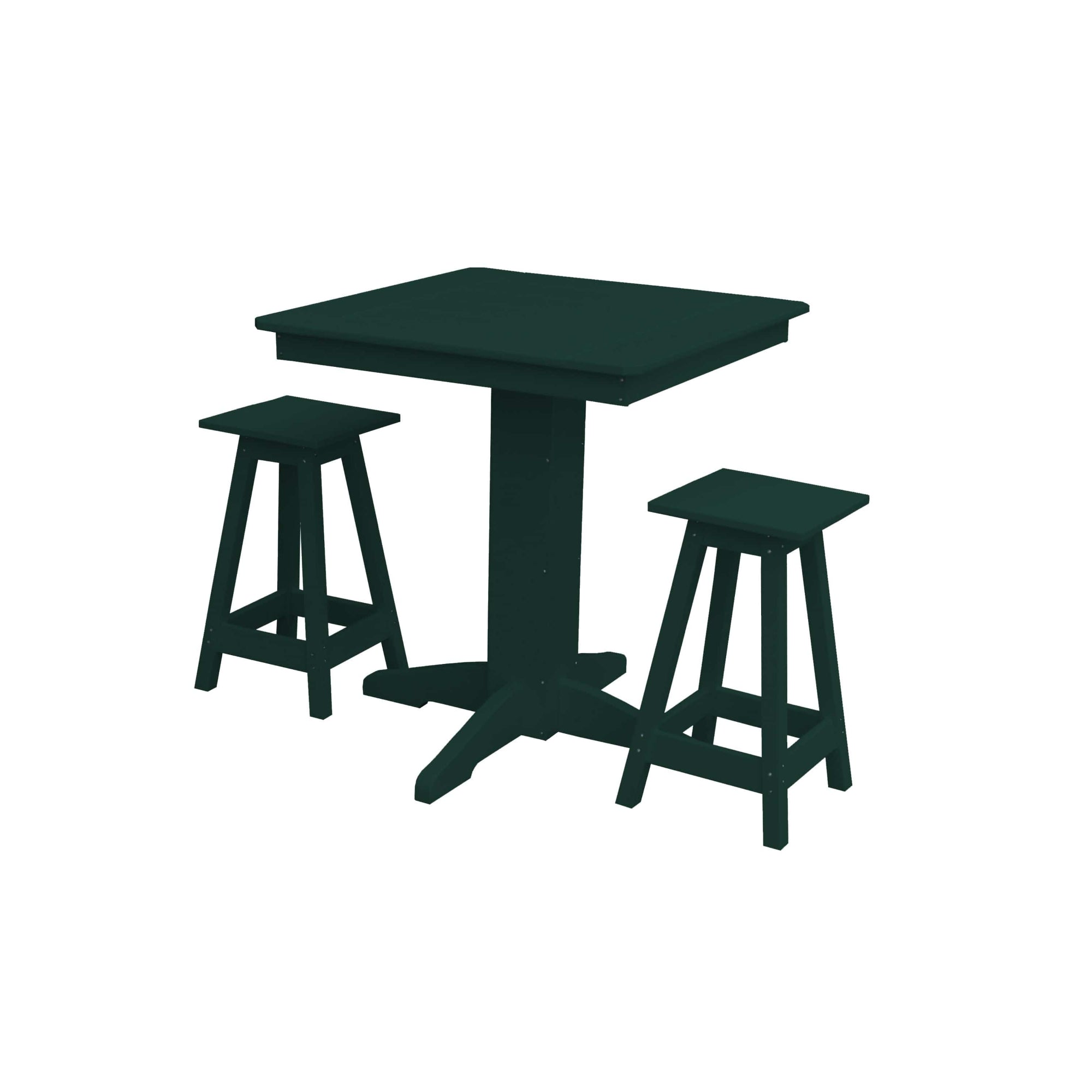 Keystone Amish Co. Riley 3-Piece Outdoor Poly Counter Height Dining Set