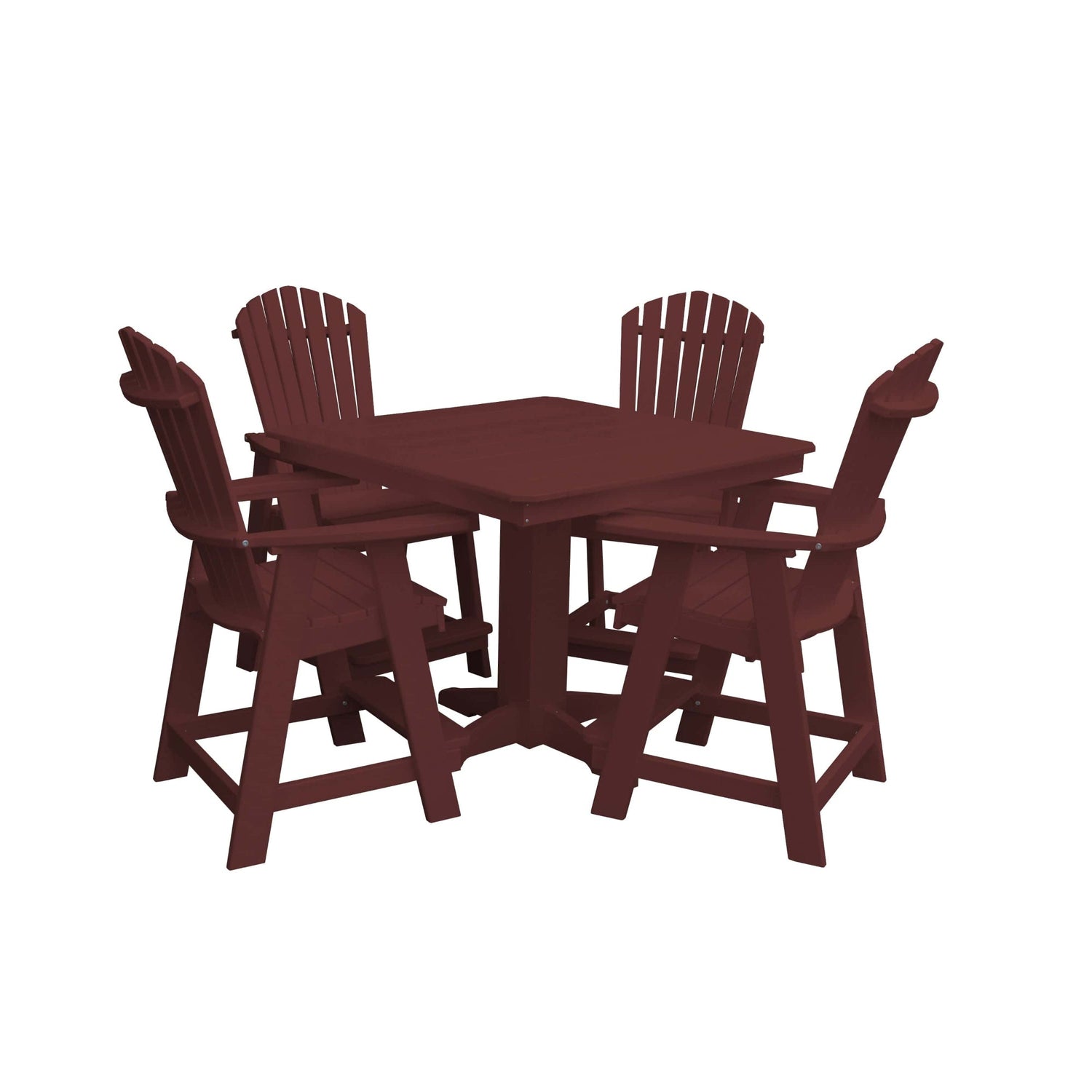 Keystone Amish Co. Sunburst 5-Piece Counter Height Poly Dining Set
