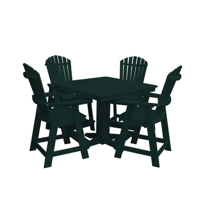 Keystone Amish Co. Sunburst 5-Piece Counter Height Poly Dining Set