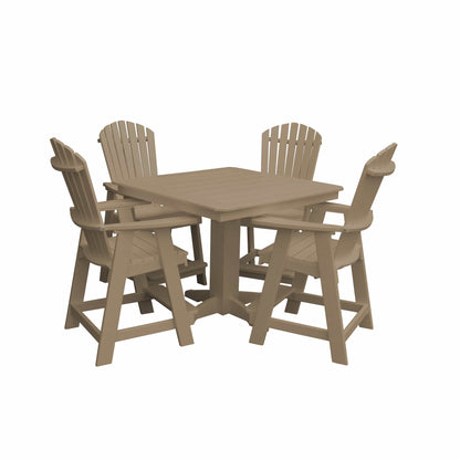 Keystone Amish Co. Sunburst 5-Piece Counter Height Poly Dining Set