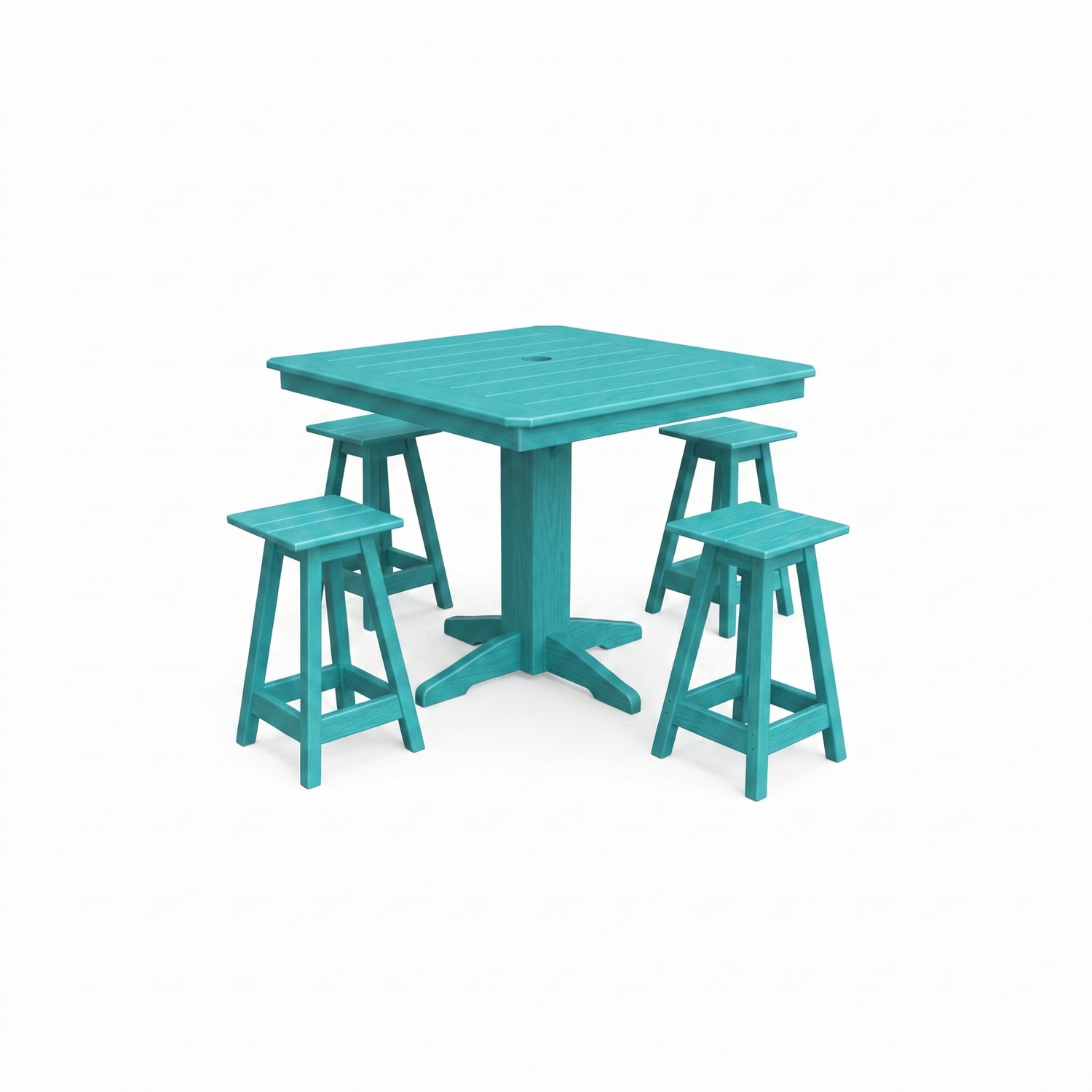 Keystone Amish Co. Riley 5-Piece Poly Counter Height Barstool Dining Set