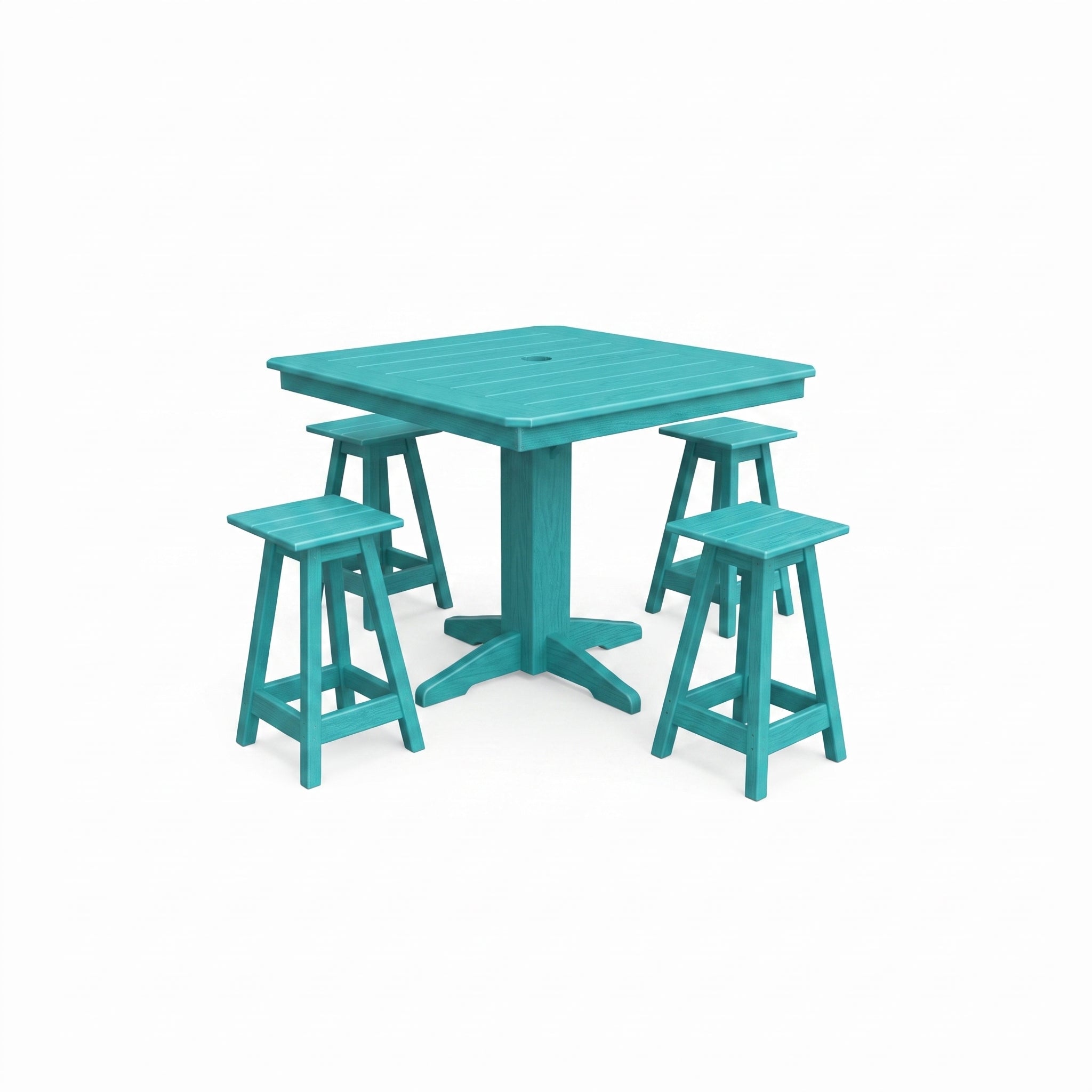Keystone Amish Co. Riley 5-Piece Poly Counter Height Barstool Dining Set