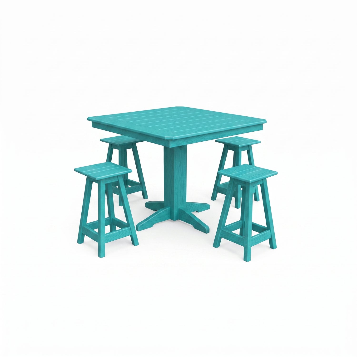 Keystone Amish Co. Riley 5-Piece Poly Counter Height Barstool Dining Set